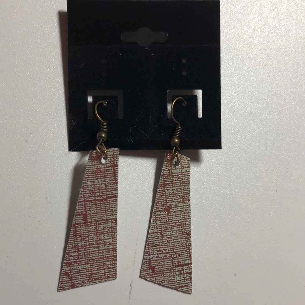 Custom Genuine Leather Iridescent Earrings